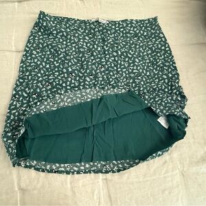 Abercrombie & Fitch Floral Green Skirt